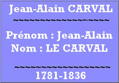 Jean Alain CARVAL 1er maire de PLONEOUR LANVERN